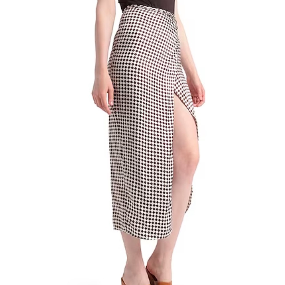 TOPSHOP Satin Wrap Maxi Skirt